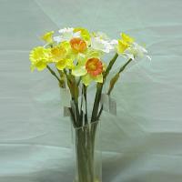 48CM MATTE SATIN SINGLE DAFFODIL SPRAY